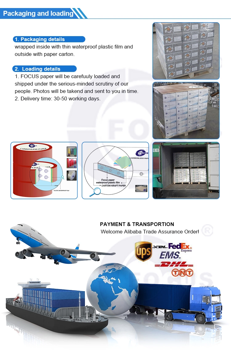 Papel termal enorme blanco Rolls 80g 70g 65g 55g 45g 48g de la posici&oacute;n 5