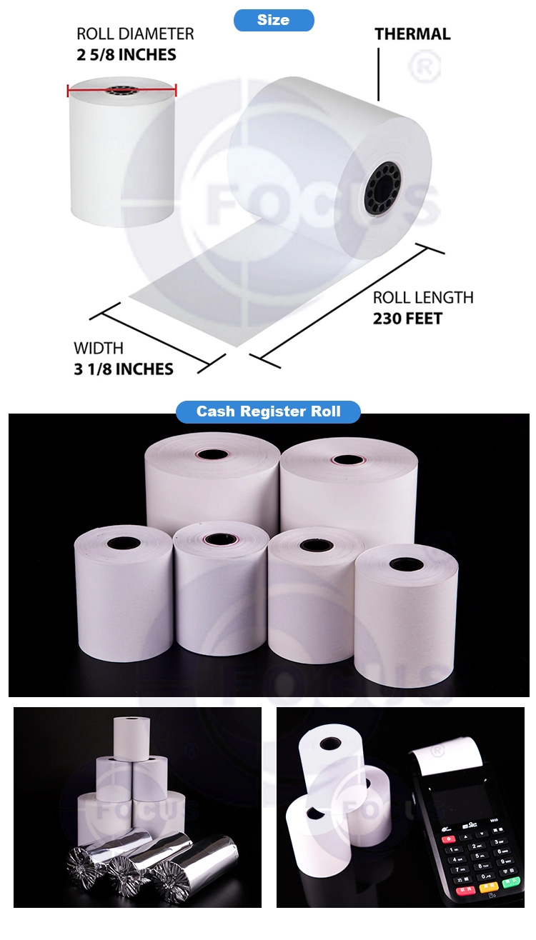 China fabricante de alta calidad rollo de papel térmico,supermercado/banco/ATM pos rollo de papel térmico 1