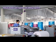 Máquina de corte de rollos de caja registradora de marca FOCUS 35-100m/min