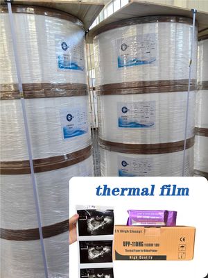 Medios de impresión térmica respetuosos con el medio ambiente Película de papel ultrasónica reciclable para etiquetas de embalaje Películas a granel en rollos de 75um 95um