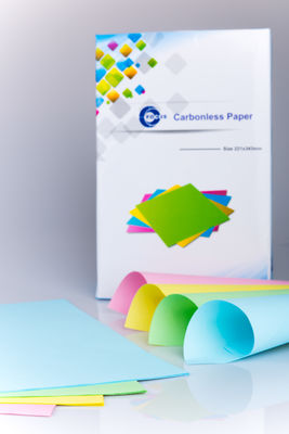 60gsm CFB CF NCR Paper For Laser Printers White Pink Yellow Carbonless Paper 65 X 100cm