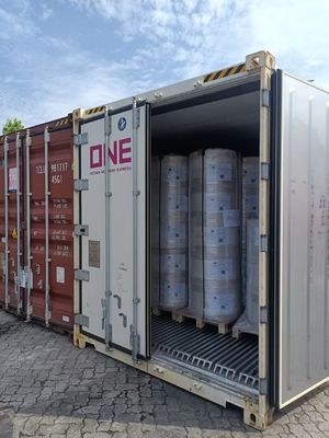 Rollo enorme negro 80*60m m documentos chinos del papel termal de la imagen de la MARCA del FOCO